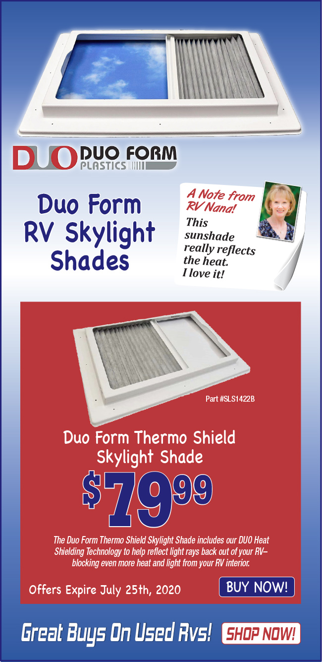 Light Up Your RV with the Duo Form Standard Skylight Shade